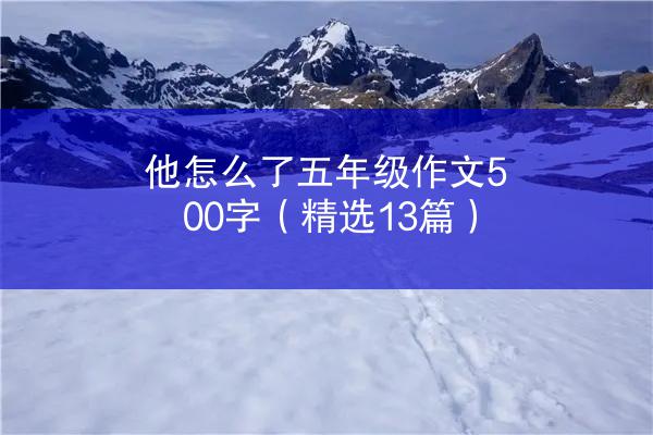 他怎么了五年级作文500字（精选13篇）