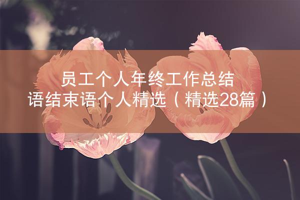 员工个人年终工作总结语结束语个人精选（精选28篇）