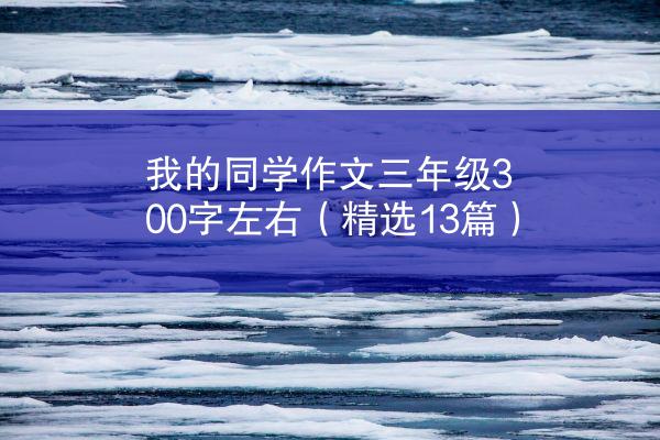 我的同学作文三年级300字左右（精选13篇）