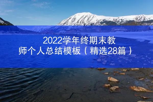 2022学年终期末教师个人总结模板（精选28篇）