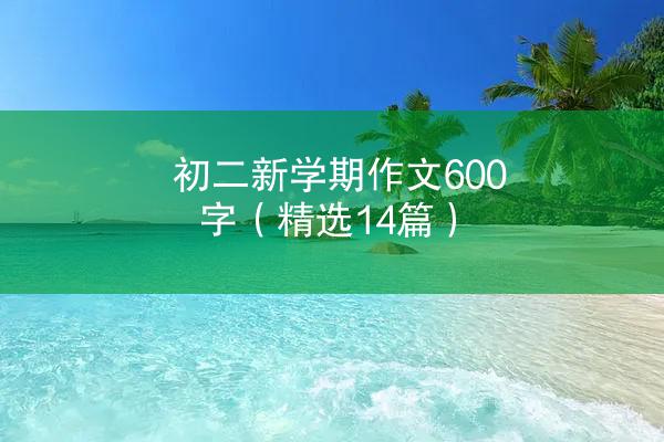 初二新学期作文600字（精选14篇）