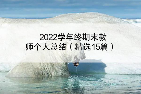 2022学年终期末教师个人总结（精选15篇）