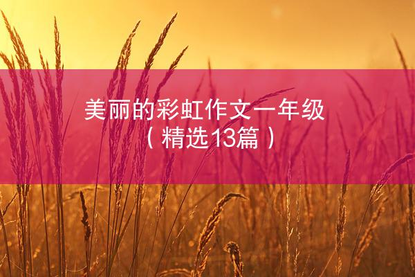 美丽的彩虹作文一年级（精选13篇）