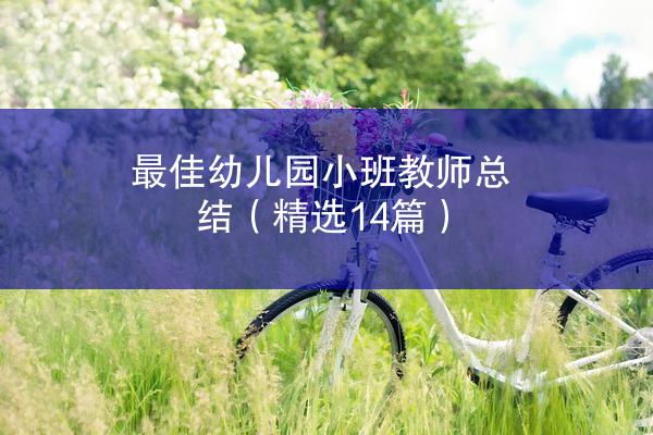 最佳幼儿园小班教师总结（精选14篇）