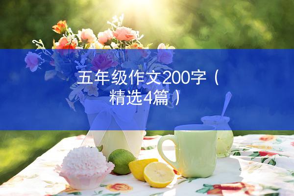 五年级作文200字（精选4篇）