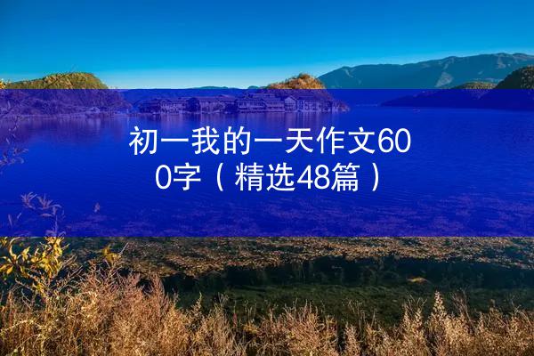 初一我的一天作文600字（精选48篇）