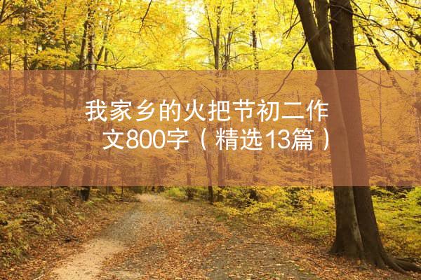 我家乡的火把节初二作文800字（精选13篇）