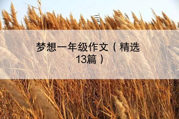 梦想一年级作文（精选13篇）