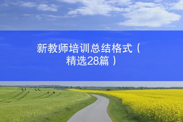 新教师培训总结格式（精选28篇）