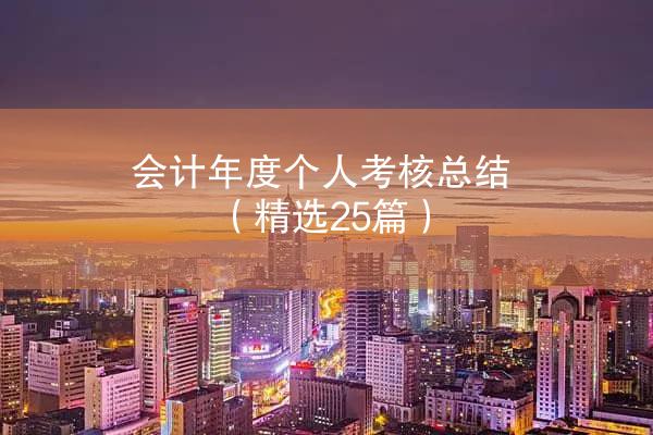 会计年度个人考核总结（精选25篇）