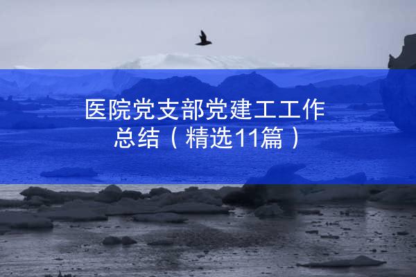 医院党支部党建工工作总结（精选11篇）