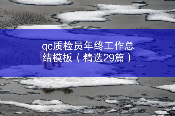 qc质检员年终工作总结模板（精选29篇）