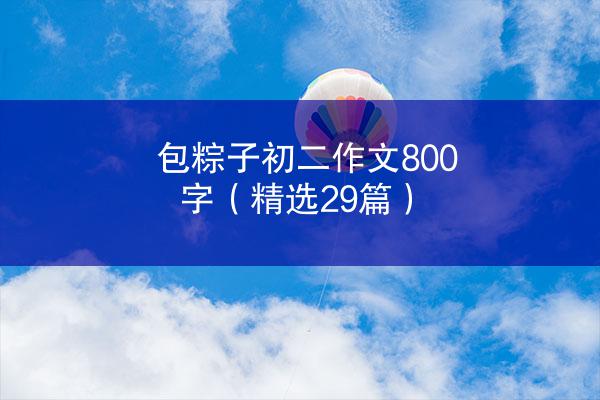 包粽子初二作文800字（精选29篇）