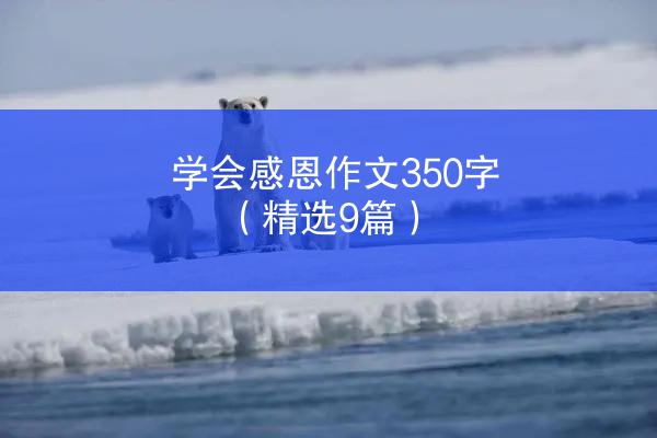 学会感恩作文350字（精选9篇）