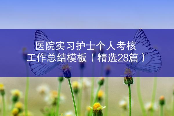 医院实习护士个人考核工作总结模板（精选28篇）