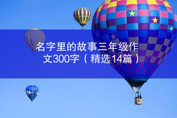 名字里的故事三年级作文300字（精选14篇）