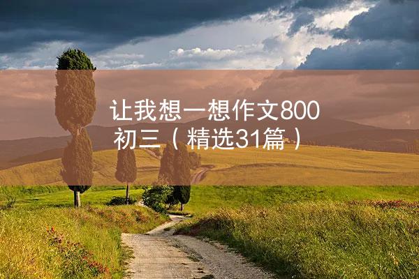 让我想一想作文800初三（精选31篇）