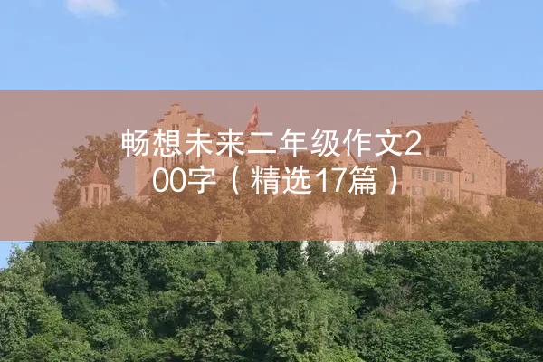 畅想未来二年级作文200字（精选17篇）