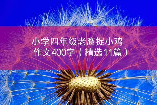 小学四年级老鹰捉小鸡作文400字（精选11篇）