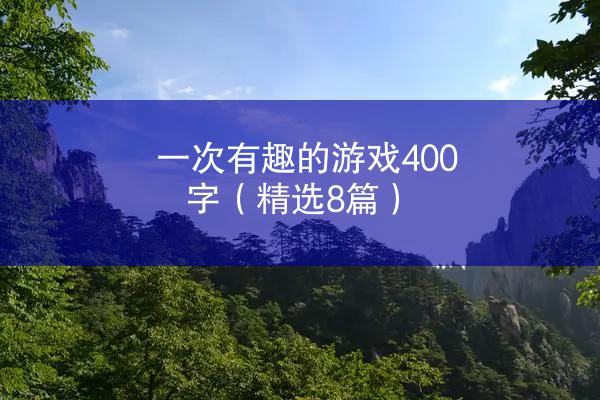 一次有趣的游戏400字（精选8篇）