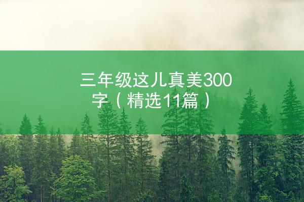 三年级这儿真美300字（精选11篇）