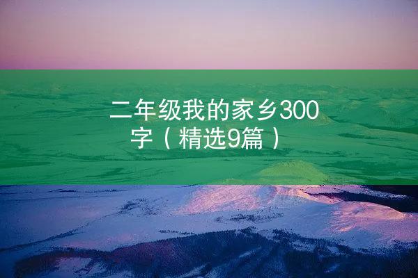 二年级我的家乡300字（精选9篇）