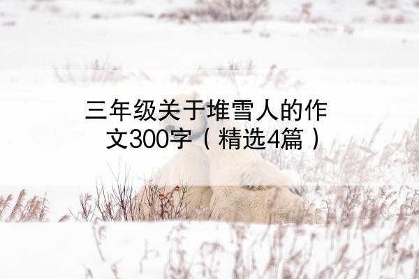 三年级关于堆雪人的作文300字（精选4篇）