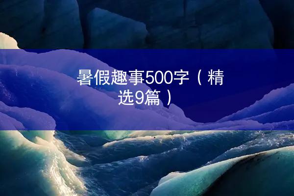 暑假趣事500字（精选9篇）