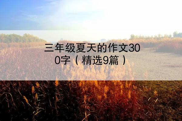 三年级夏天的作文300字（精选9篇）