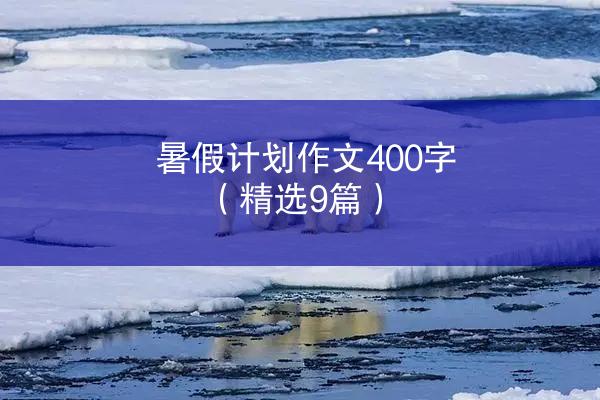 暑假计划作文400字（精选9篇）