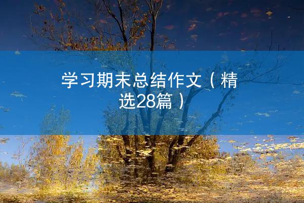 学习期末总结作文（精选28篇）