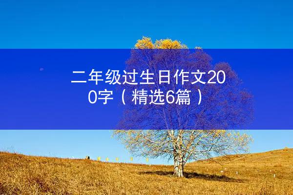 二年级过生日作文200字（精选6篇）