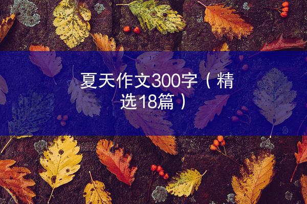 夏天作文300字（精选18篇）