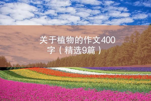 关于植物的作文400字（精选9篇）