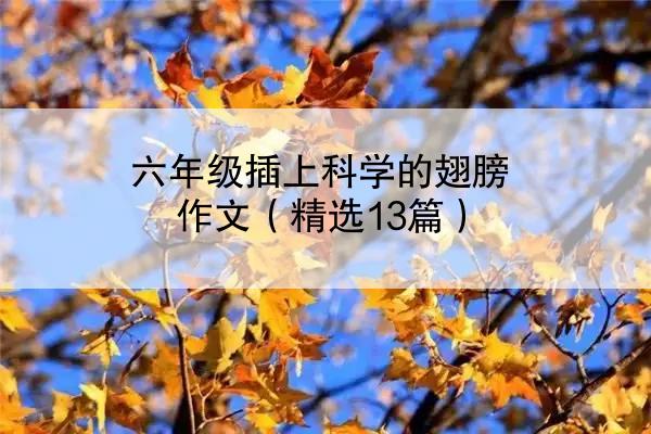 六年级插上科学的翅膀作文（精选13篇）