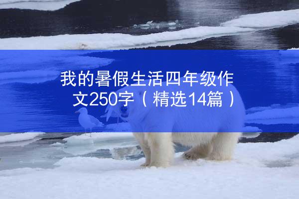 我的暑假生活四年级作文250字（精选14篇）