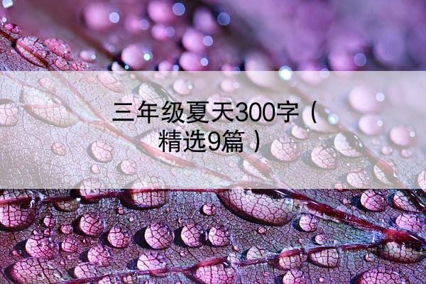 三年级夏天300字（精选9篇）