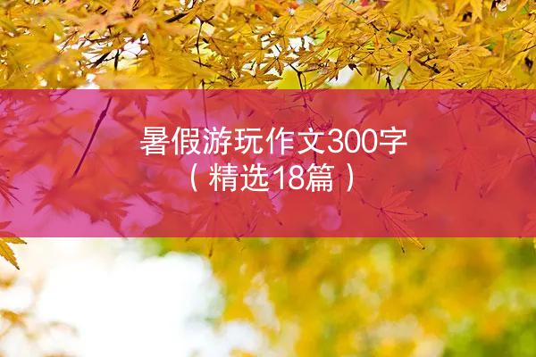 暑假游玩作文300字（精选18篇）