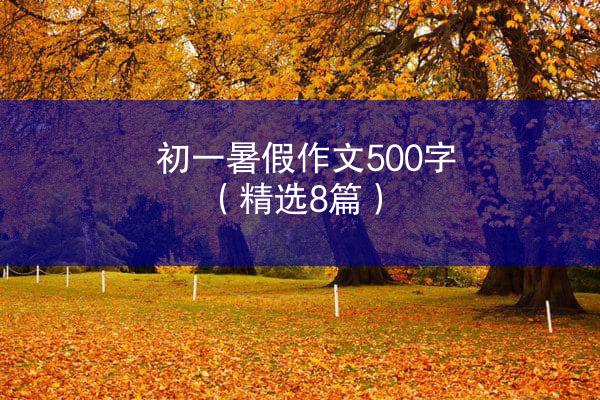 初一暑假作文500字（精选8篇）