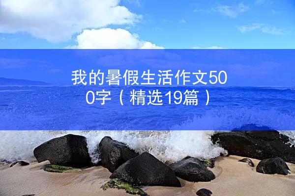 我的暑假生活作文500字（精选19篇）