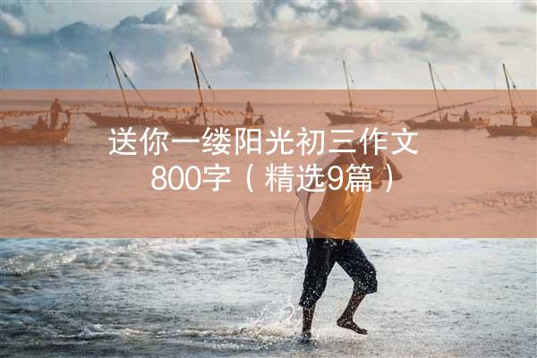 送你一缕阳光初三作文800字（精选9篇）