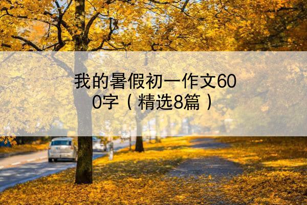 我的暑假初一作文600字（精选8篇）