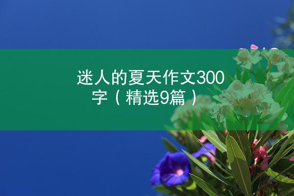 迷人的夏天作文300字（精选9篇）