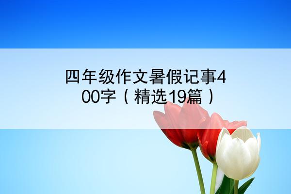 四年级作文暑假记事400字（精选19篇）