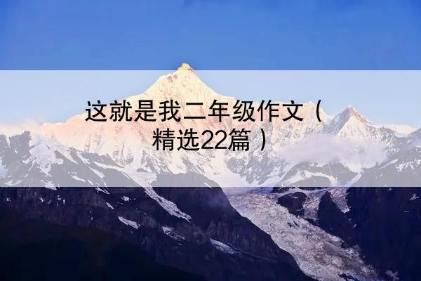 这就是我二年级作文（精选22篇）