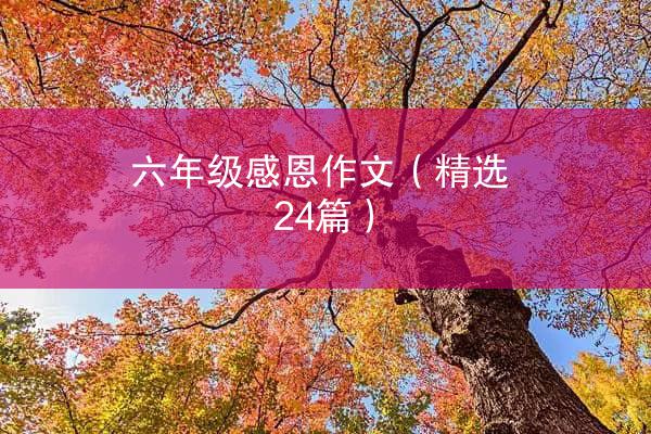 六年级感恩作文（精选24篇）