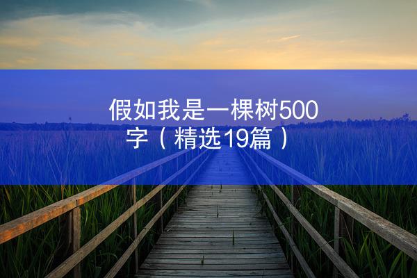 假如我是一棵树500字（精选19篇）