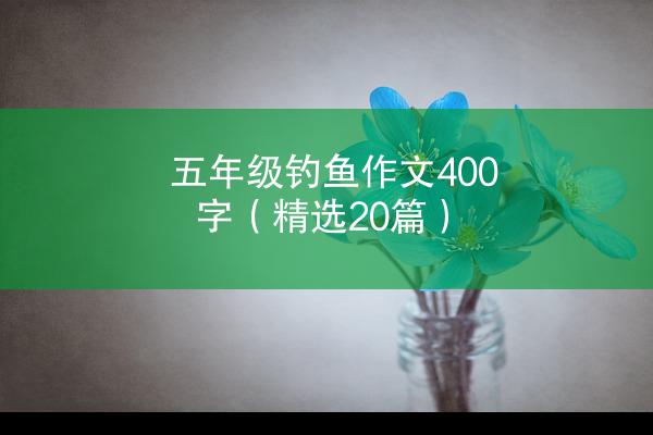 五年级钓鱼作文400字（精选20篇）