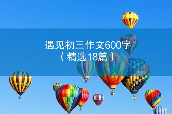 遇见初三作文600字（精选18篇）