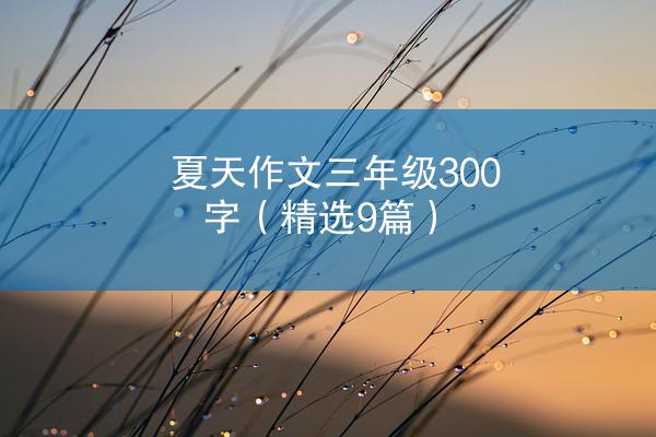 夏天作文三年级300字（精选9篇）